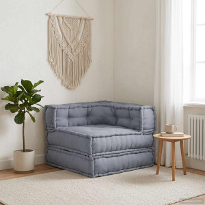 vidaXL Modulair Sofabet Grijs 70 x 70 x 56 cm Stof