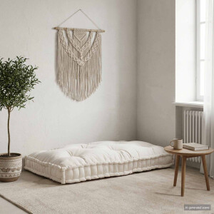 vidaXL Pallet Sofa Kussen Crèmekleurig 120 x 80 x 12 cm Stof