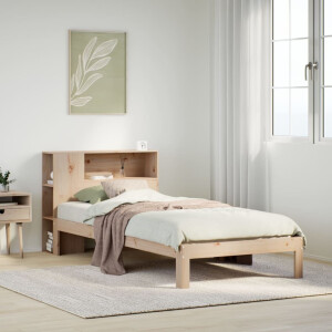 vidaXL Bed met boekenkast zonder matras massief grenenhout 75x190 cm