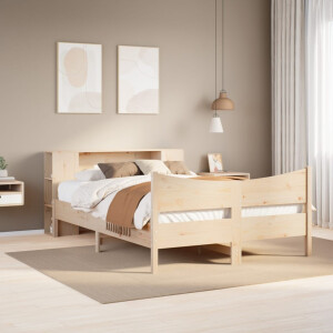 vidaXL Bedframe zonder matras massief grenenhout 140x190 cm
