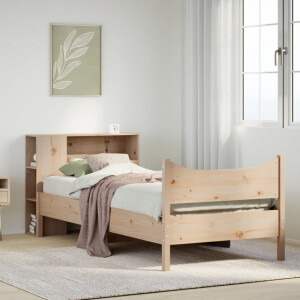 vidaXL Bedframe zonder matras massief grenenhout 75x190 cm