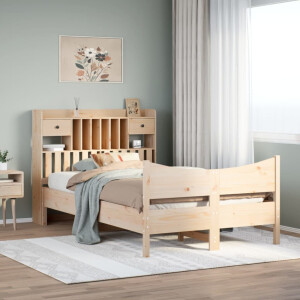 vidaXL Bedframe zonder matras massief grenenhout 135x190 cm