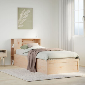 vidaXL Bedframe zonder matras massief grenenhout 75x190 cm