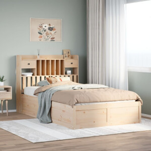 vidaXL Bedframe zonder matras massief grenenhout 135x190 cm