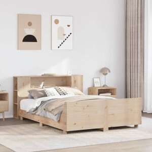 vidaXL Bedframe zonder matras massief grenenhout 140x190 cm