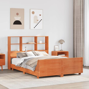 vidaXL Bedframe zonder matras massief grenenhout wasbruin 150x200 cm