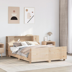 vidaXL Bedframe zonder matras massief grenenhout 140x190 cm