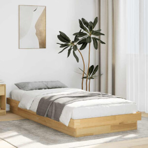 vidaXL Bedframe zonder matras 80x200 cm massief eikenhout