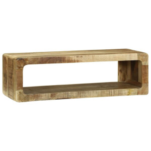 vidaXL TV-kast met plank Bruin 80 x 30 x 25 cm Massief mangohout