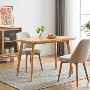 vidaXL Eettafel Naturel 100 x 55 x 75 cm Massief Mango Hout