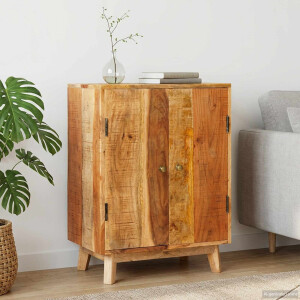 vidaXL Opslagkasten met plank Bruin 55 x 35 x 75 cm Massief Mango Hout