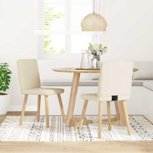 vidaXL Eetkamerstoelen 2 st linnen