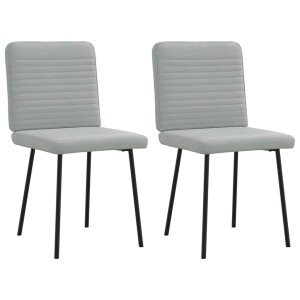 vidaXL Eetkamerstoelen 2 st fluweel lichtgrijs