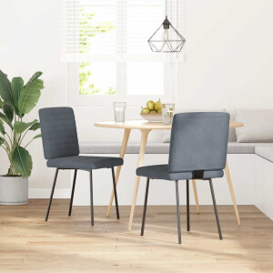 vidaXL Eetkamerstoelen 2 st fluweel donkergrijs