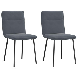 vidaXL Eetkamerstoelen 2 st fluweel donkergrijs