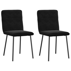 vidaXL Eetkamerstoelen 2 st fluweel zwart
