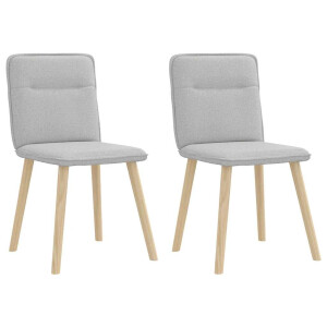 vidaXL Eetkamerstoelen 2 st stof wolk grijs