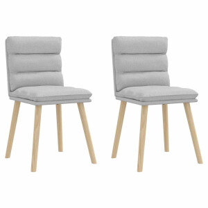 vidaXL Eetkamerstoelen 2 st stof wolk grijs