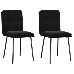 vidaXL Eetkamerstoelen 2 st fluweel zwart