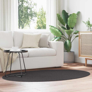 vidaXL Vloerkleden Ovaal HUARTE Antraciet 170 x 120 cm 100% Polyester