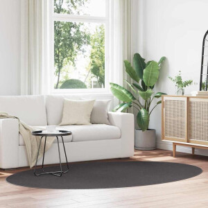 vidaXL Vloerkleden Ovaal HUARTE Antraciet 230 x 160 cm 100% Polyester