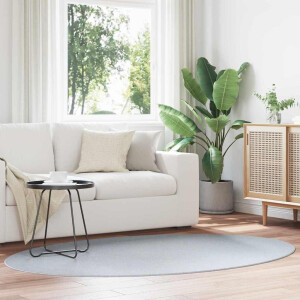vidaXL Vloerkleden Ovaal HUARTE Grijs 200 x 140 cm 100% Polyester