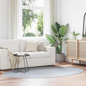 vidaXL Vloerkleden Ovaal HUARTE Grijs 230 x 160 cm 100% Polyester