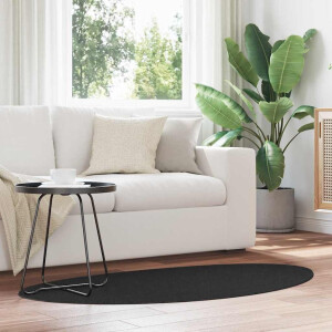 vidaXL Tapijt HUARTE Zwart 80 x 150 cm Polyester