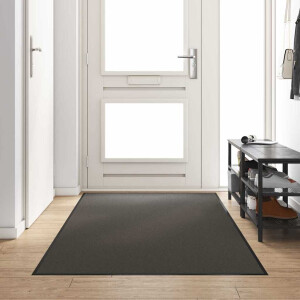 vidaXL Deurmat Anders Antraciet en Zwart 120 x 300 cm Polyamide en PVC