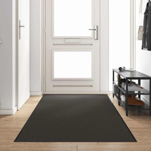 vidaXL Deurmat Anders Antraciet en Zwart 120 x 400 cm Polyamide en PVC