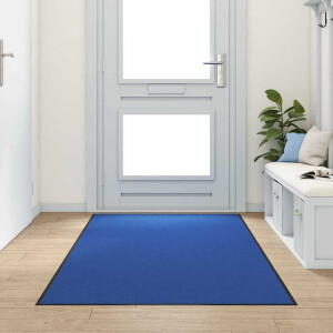 vidaXL Deurmat Anders Blauw en Zwart 120 x 250 cm Polyamide en PVC