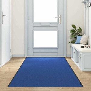 vidaXL Deurmat Anders Blauw en Zwart 120 x 400 cm Polyamide en PVC