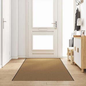 vidaXL Deurmat Anders Crème en Zwart 120 x 400 cm Polyamide en PVC