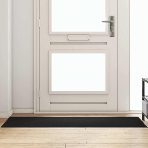 vidaXL Deurmat Anders Zwart 60 x 180 cm Polypropyleen en vinyl