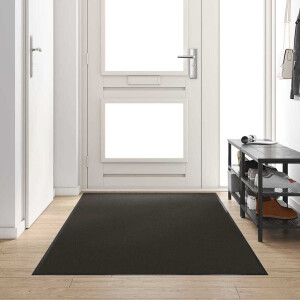 vidaXL Deurmat Anders Zwart 120 x 300 cm Polypropyleen en vinyl