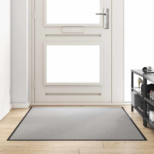 vidaXL Deurmat Grijs en zwart 120 x 180 cm Polypropyleen en vinyl