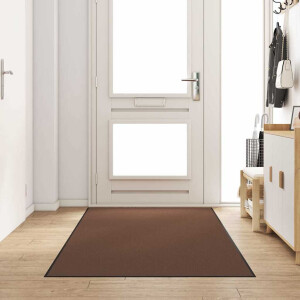 vidaXL Deurmat Bruin en zwart 120 x 250 cm Polypropyleen en vinyl