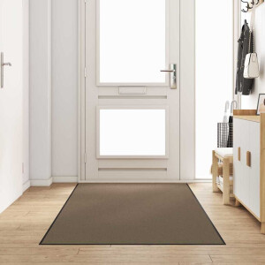 vidaXL Deurmat Beige en zwart 120 x 250 cm Polypropyleen en vinyl