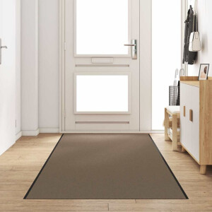 vidaXL Deurmat Beige en zwart 120 x 350 cm Polypropyleen en vinyl