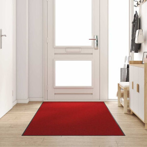 vidaXL Deurmat Rood en Zwart 120 x 250 cm Polypropyleen en vinyl