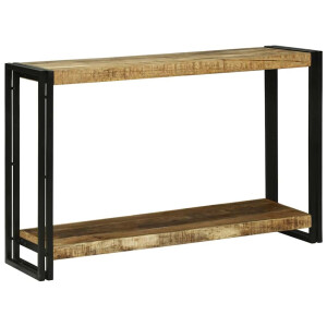 vidaXL Wandtafel met plank Bruin 120 x 33 x 75 cm Massief Mango Hout