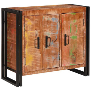 vidaXL Dressoir met deuren Bruin Massief Gerecycled Hout en Metaal