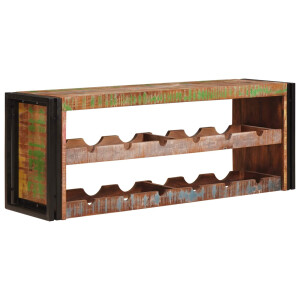 vidaXL Wijnrek Bruin 120 x 45 x 33 cm Massief gerecycled hout