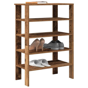 vidaXL Schoenenrek 61x32x87,5 cm bewerkt hout oud houtkleurig
