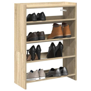 vidaXL Schoenenrek 60x25x81 cm bewerkt hout sonoma eikenkleurig