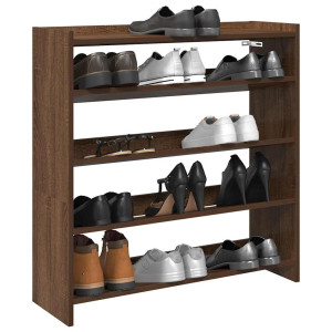 vidaXL Schoenenrek 80x25x81 cm bewerkt hout bruin eikenkleur