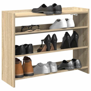 vidaXL Schoenenrek 80x25x62 cm bewerkt hout sonoma eikenkleurig