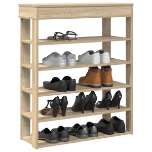 vidaXL Schoenenrek 80x30x98 cm bewerkt hout sonoma eikenkleurig
