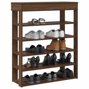 vidaXL Schoenenrek 80x30x98 cm bewerkt hout bruin eikenkleur