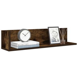 vidaXL Wandschappen 2 st 75x16,5x16,5 cm bewerkt hout gerookt eiken